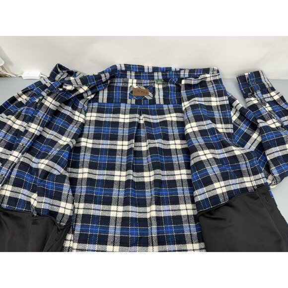 Orvis Big Bear Shacket Shirt Jacket Heavyweight Flannel Plaid Blue Mens L - Picture 5 of 12